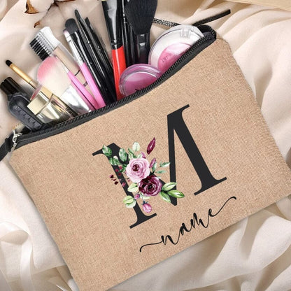 Trousse de Maquillage Personnalisée - Élégance Florale