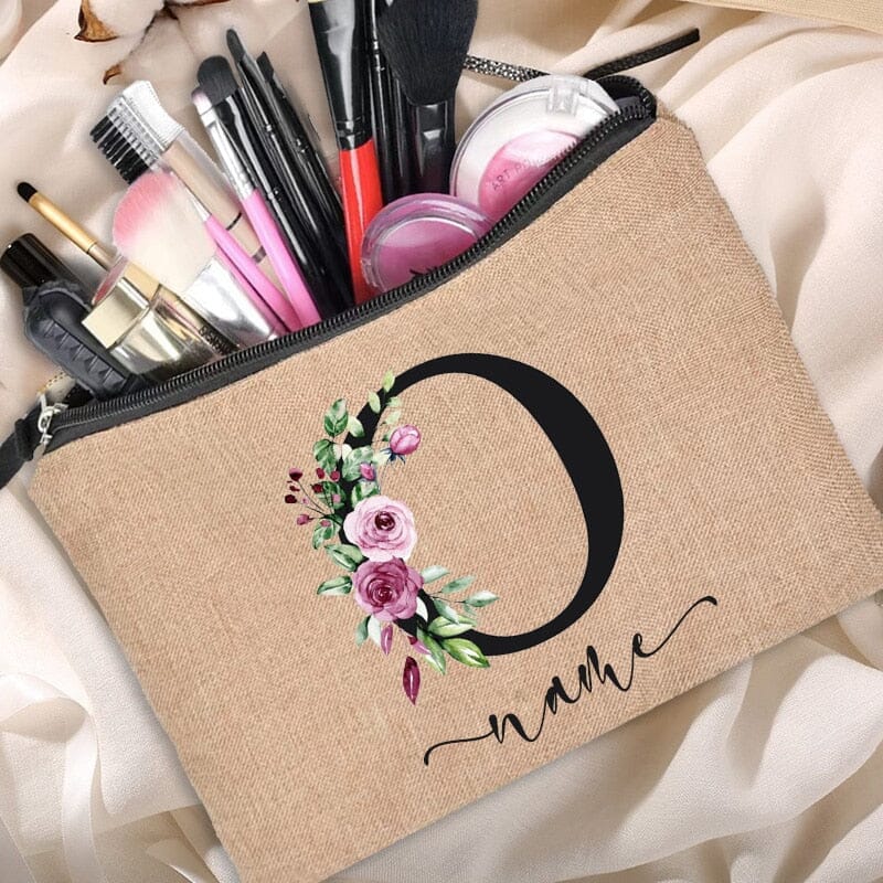 Trousse de Maquillage Personnalisée - Élégance Florale