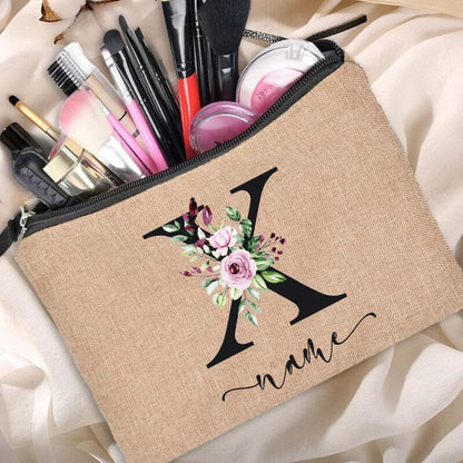 Trousse de Maquillage Personnalisée - Élégance Florale