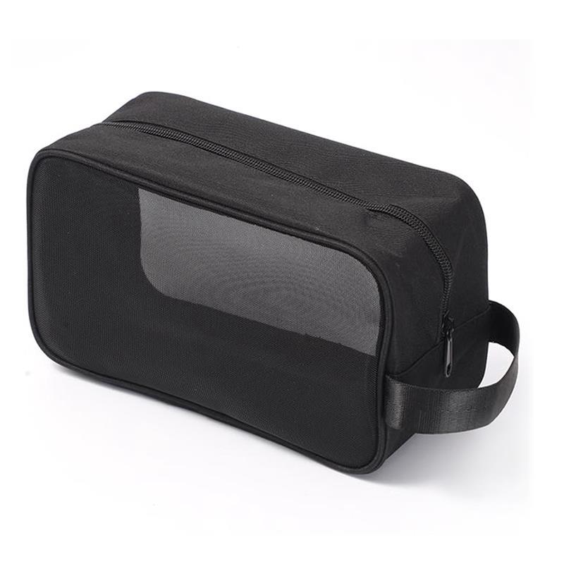 Trousse de Toilette de Voyage en Maille Noire