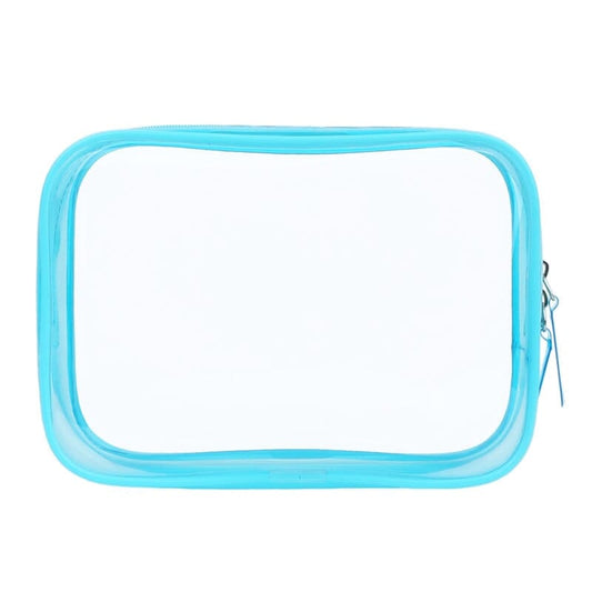 Trousse de Toilette Transparente Bleue - Essentials Co.