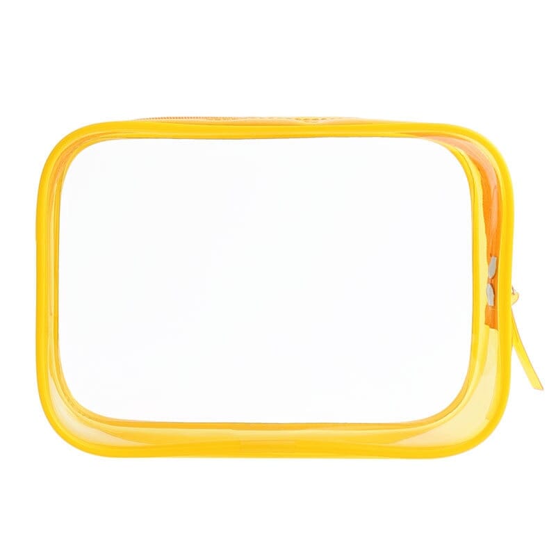 Trousse de Toilette Transparente Jaune Brillant