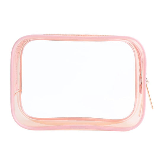 Trousse de Toilette Transparente Rose - Édition Limitée