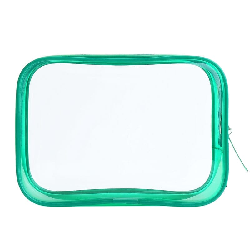 Trousse de Toilette Transparente Verte - Essentials